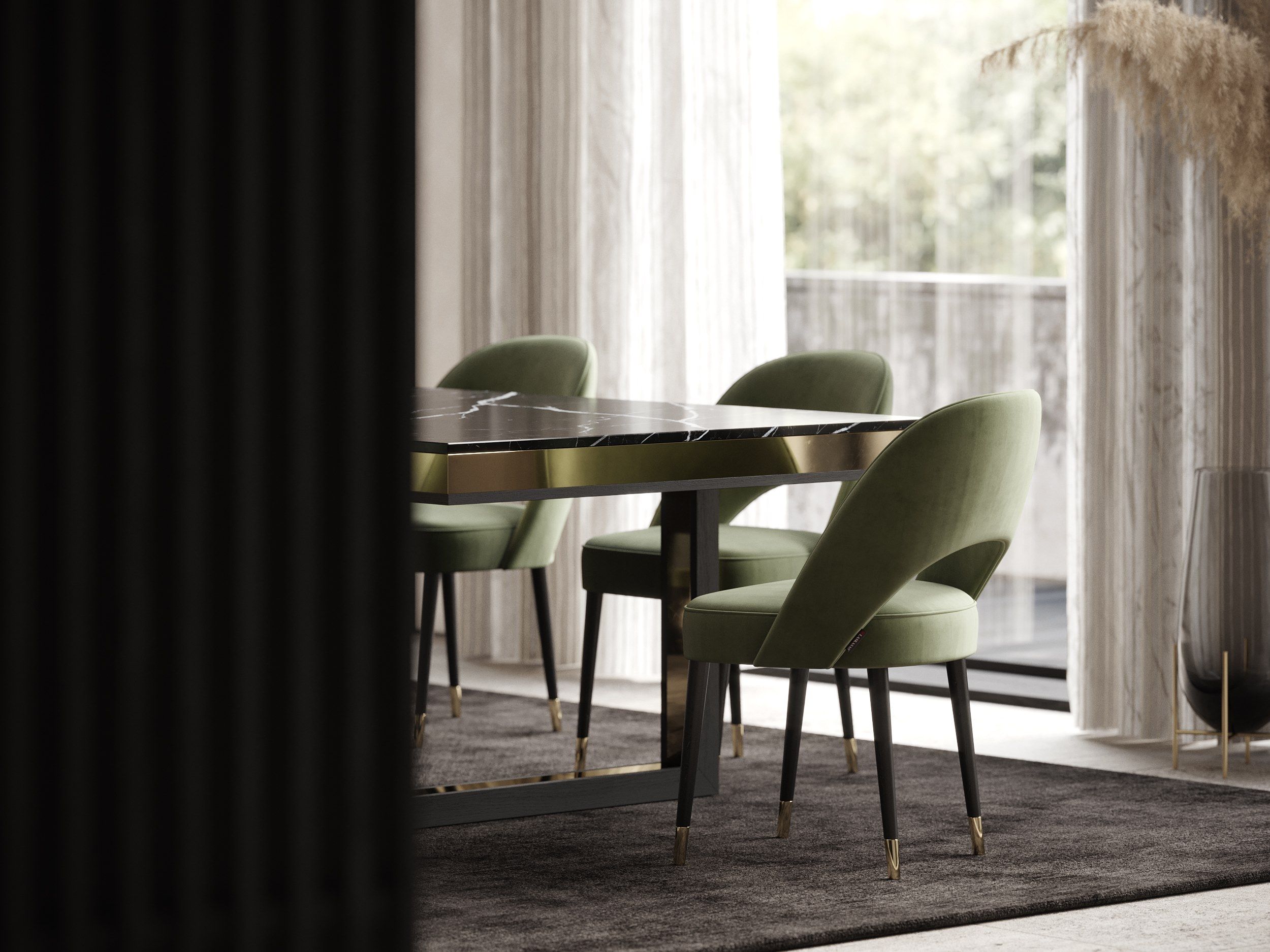 Бархатный мягкий стул Laskasas ARCH-00152550 - Вид №4