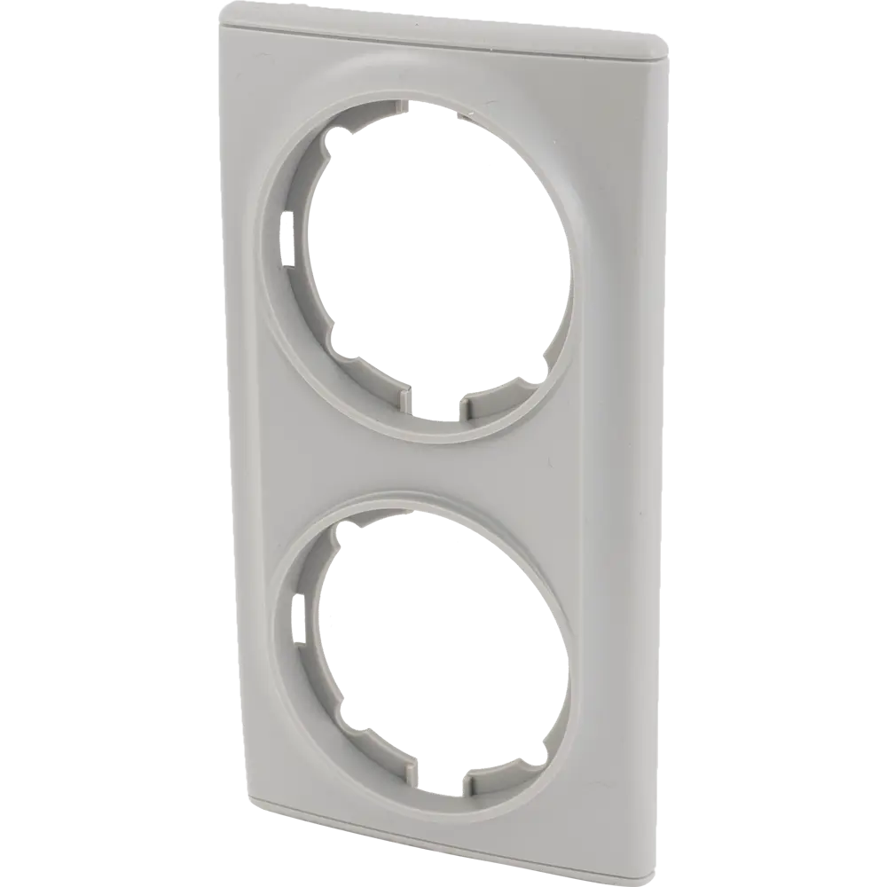 Рамка Florence для розеток OneKeyElectro на 2 поста в сером цвете 82127046 STLM-0019931 - Вид №1