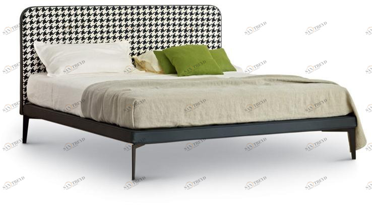 arflex Двуспальная кровать с мягким изголовьем sun-id-1463121