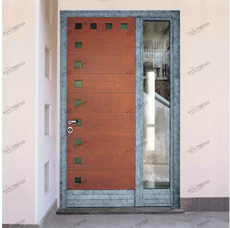 CARMINATI SERRAMENTI Входная дверь из красного дерева для улицы Porte e portoni d'ingresso in legno sun-id-1512883