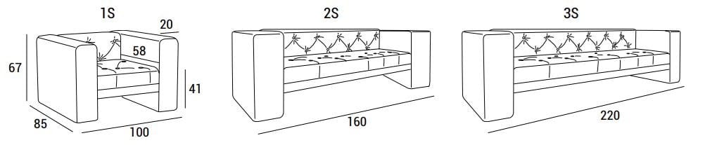 3-местный тканевый диван Domingo Salotti ARCH-00029545 - Вид №2