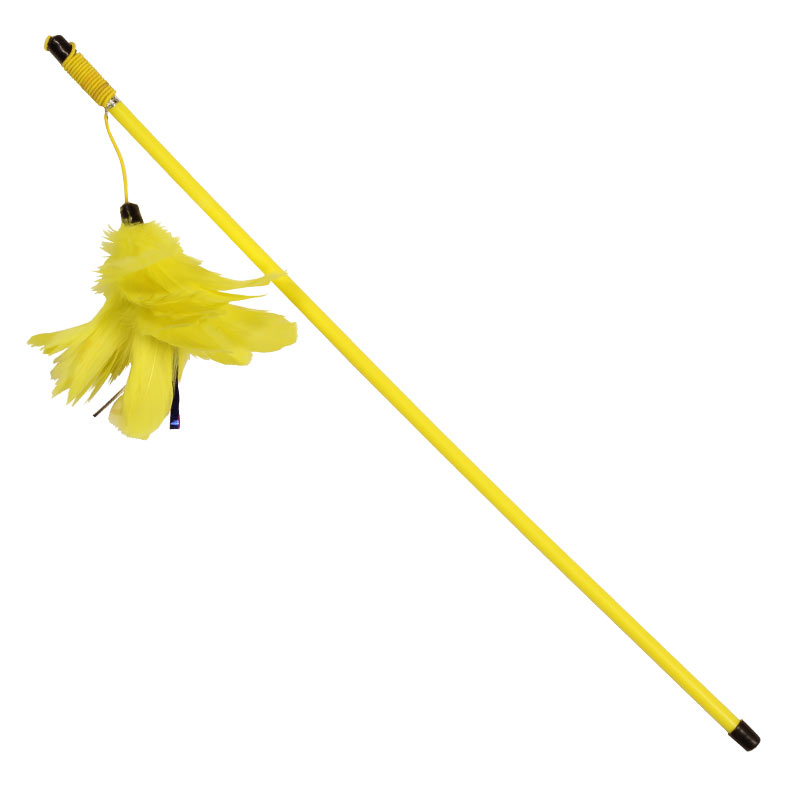 ПР0056963 Удочка-дразнилка Жёлтые перья, 100/500мм TRIOL 