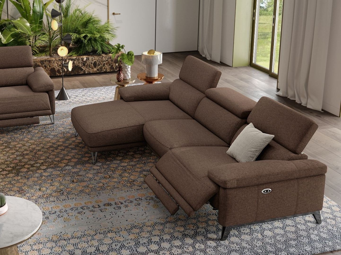 Тканевый диван с полуостровом Sofanella Celano ARCH-00049041 - Вид №7