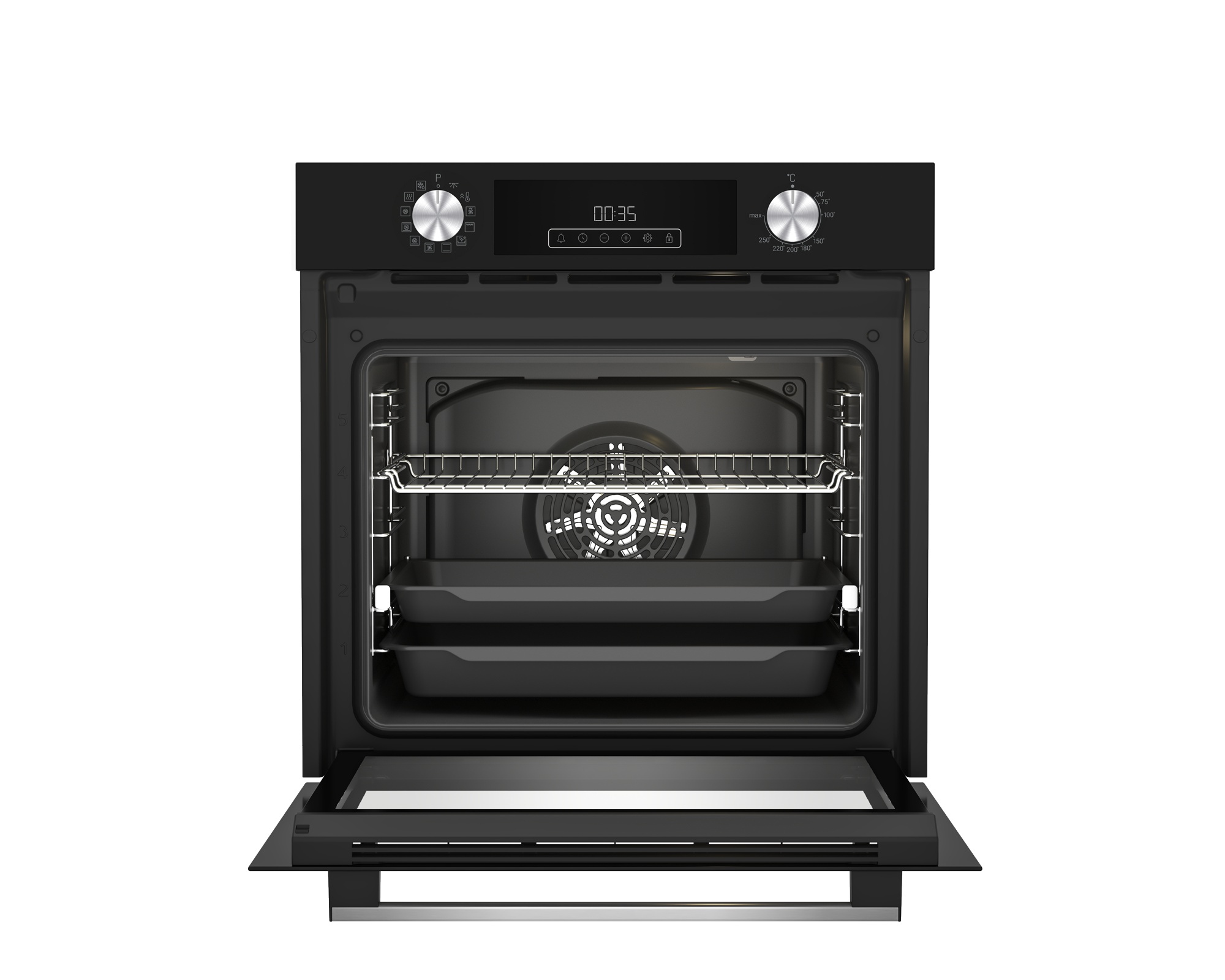 9241417 Электрический духовой шкаф Hotpoint HFE8 921 H BL черный STDN-0007531 - Вид №1