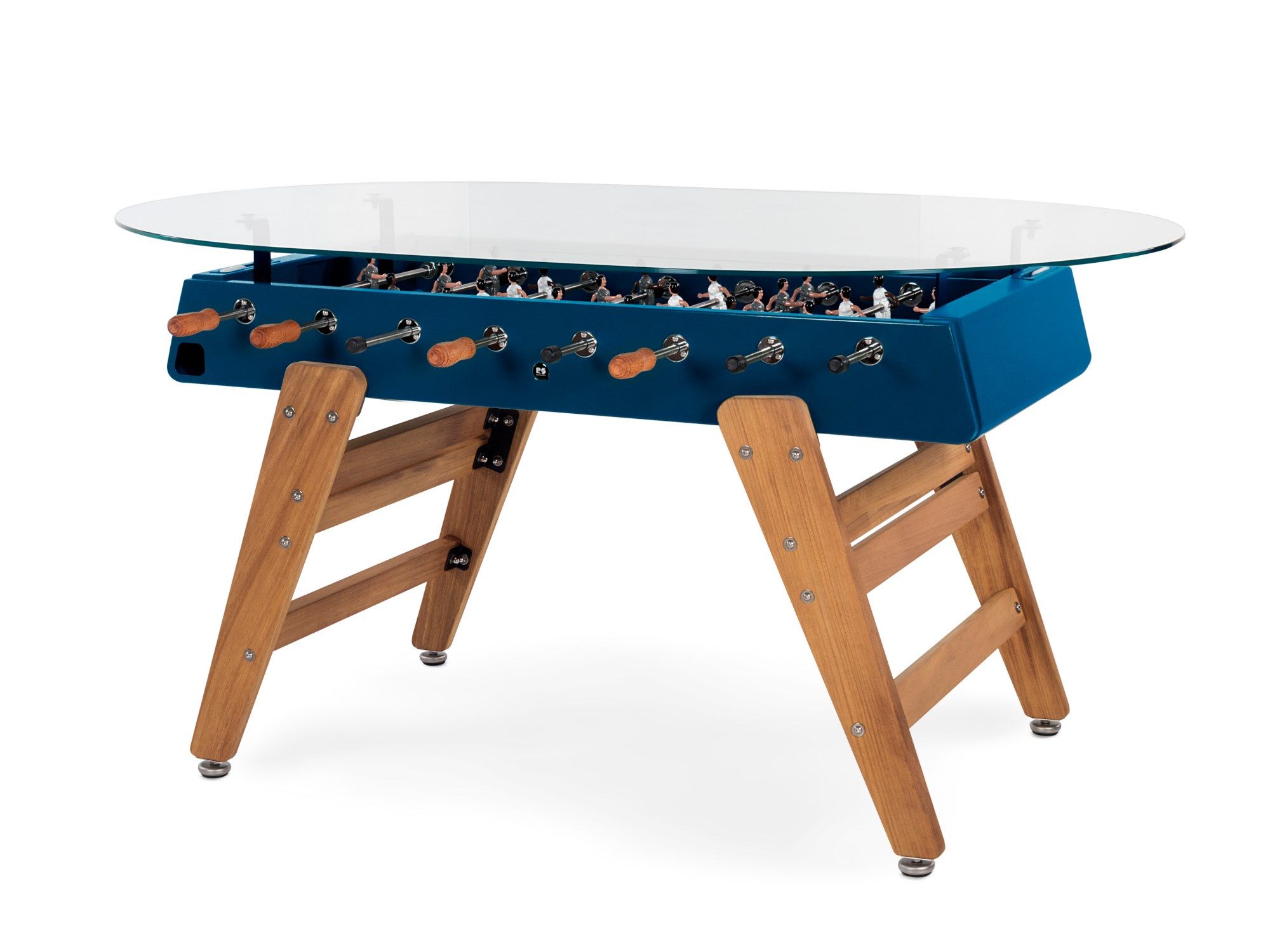 Овальный обеденный стол из стали и ироко со стеклянной столешницей RS Barcelona RS3 WOOD ARCH-00034979 - Вид №8