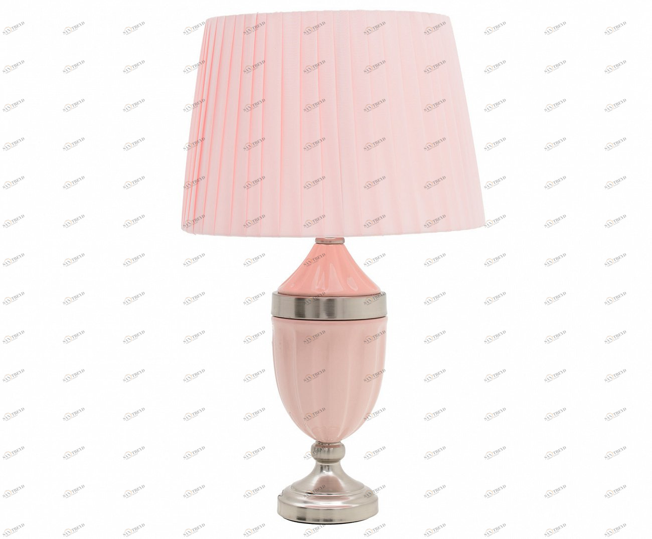Лампа Pink настольная 1902 TO4ROOMS ВАЗА 213819 Розовый;серебристый 