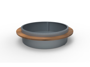 Круглый стальной плантатор