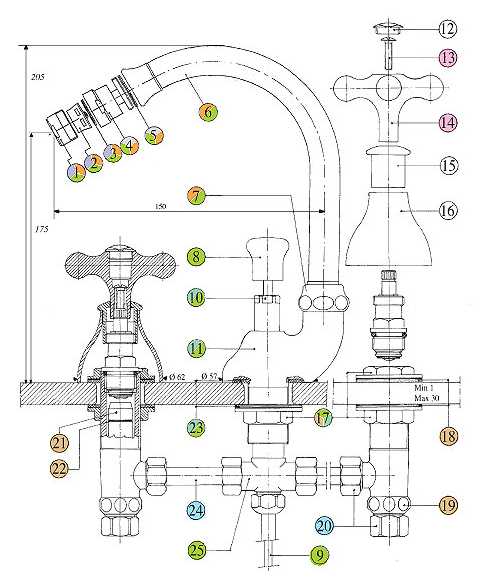 609920KO21 Смеситель Bandini Classic Santreyd - Вид №1