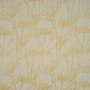 Ткань жаккард «Лён» цветы 280 см цвет золотой