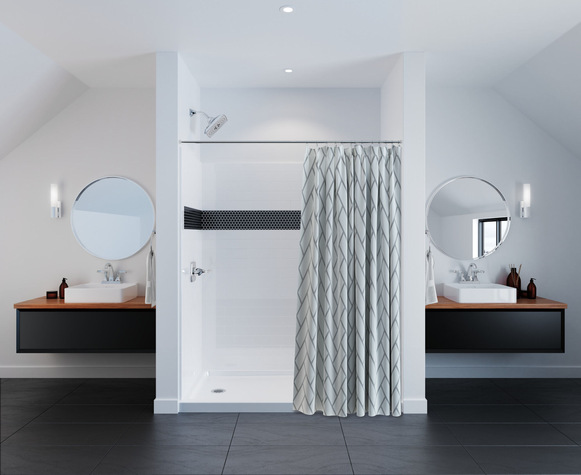 Подставка для душа 60 x 32 дюйма - левый слив Delta Faucet 40094L - Вид №7