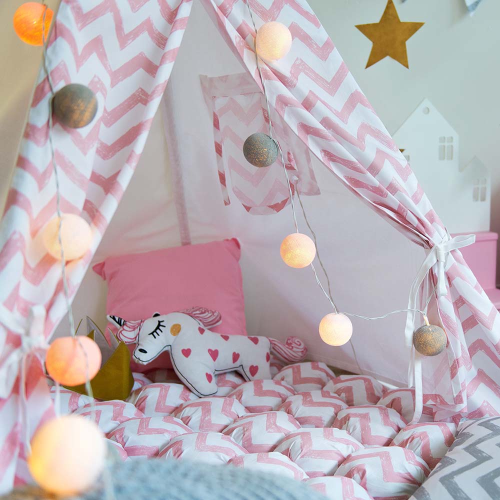 Вигвам Pink Zigzag с окном,карманом и флажками VAMVIGVAM PINK ZIGZAG 281529 Розовый Santreyd  - Вид №4