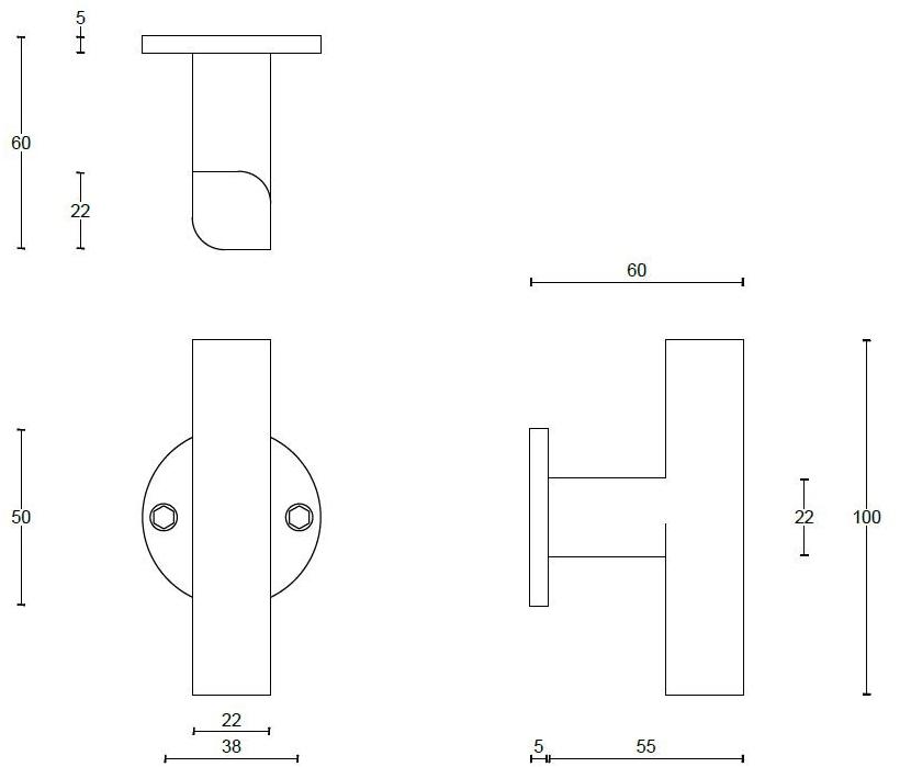 Formani Дверная ручка из нержавеющей стали Two sun-id-1511965 - Вид №2