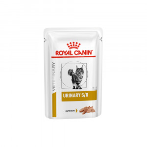 ПР0048732 Корм для кошек Vet Diet Urinary S/O при лечении МКБ, цыпленок (паштет) пауч 85г ROYAL CANIN