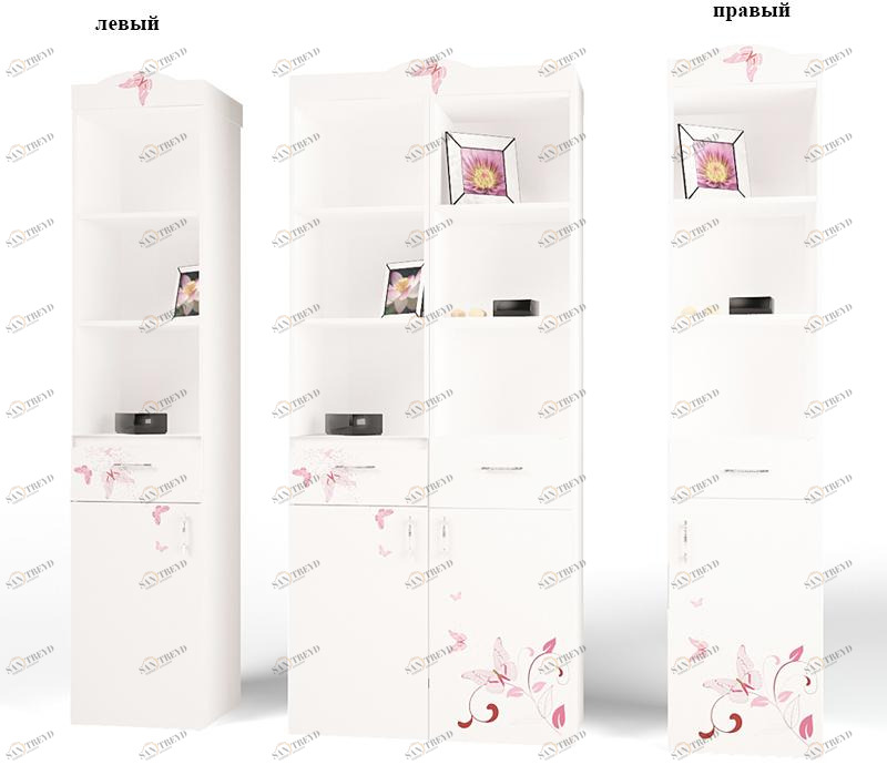 Стеллаж узкий ABC-KING Фея левый со стразами сваровски 4631147959713