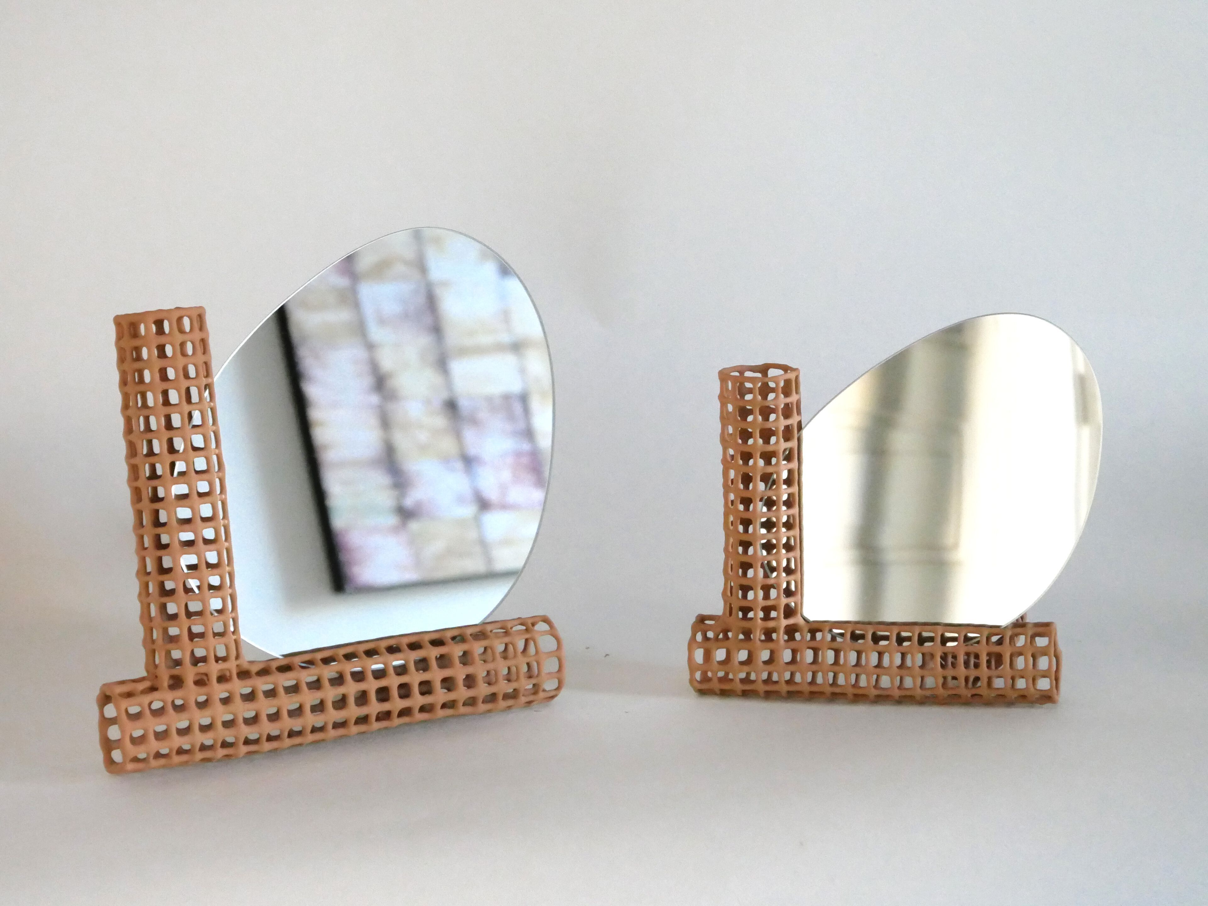 Настольное зеркало в глиняной раме LO Contemporary Коралл ARCH-00152664