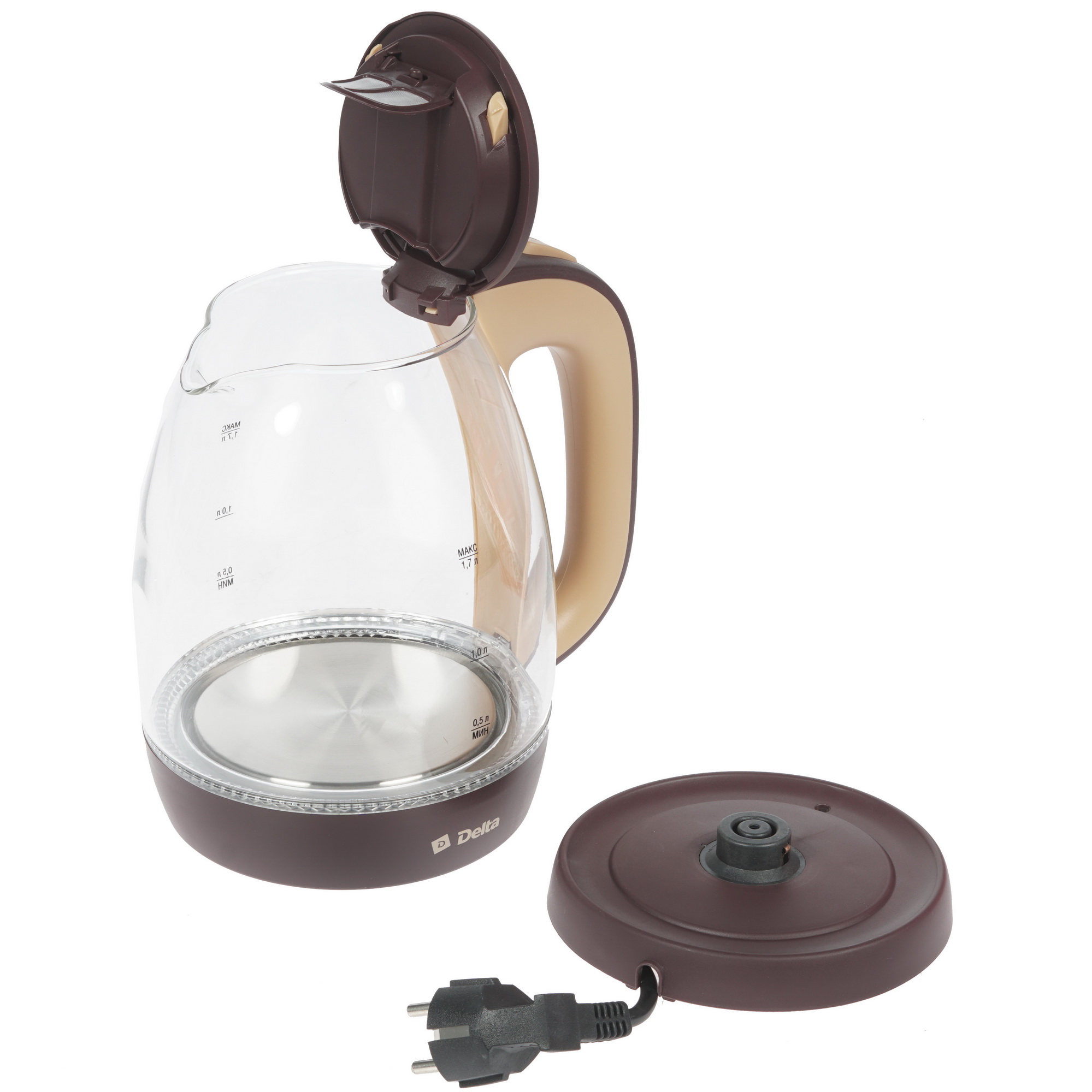 7999510 Электрочайник Delta DL-1203 коричневый STDN-0051845 - Вид №2