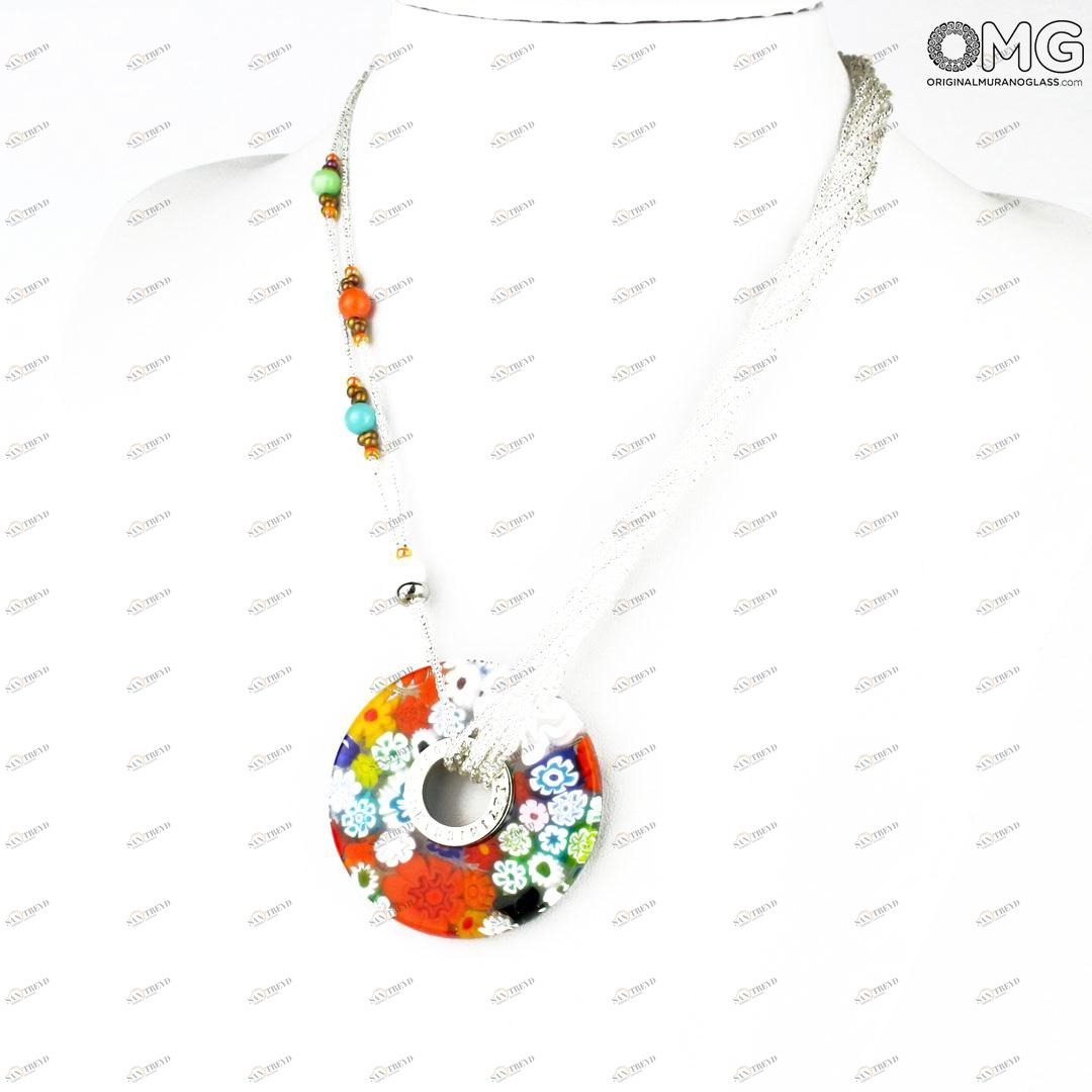 3310 ORIGINALMURANOGLASS Ожерелье с подвеской Клара - Original Murano Glass OMG 45 см 