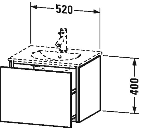 LC616005151 L-Cube Тумбочка подвесная Сосна коричневая, декор Duravit - Вид №2