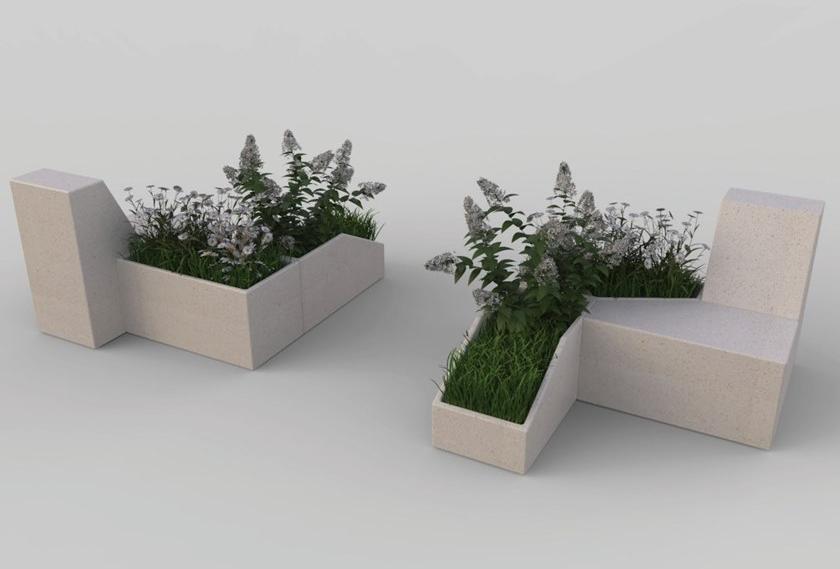 Manufatti Viscio Кашпо для общественных мест из реконструированного камня Modula sun-id-1417030 - Вид №3