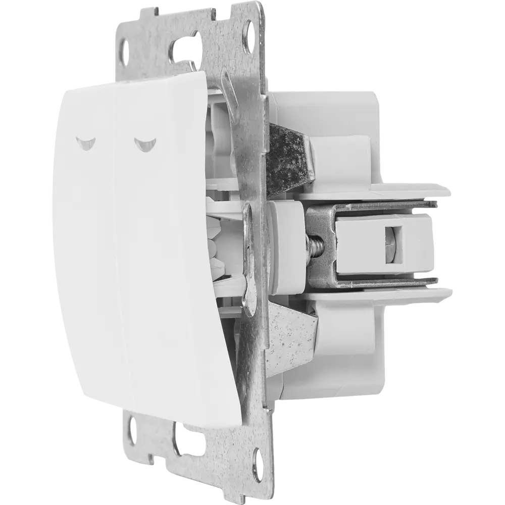 Выключатель GUSI Electric двухклавишный с подсветкой для скрытого монтажа 83864211 Ugra STLM-0045150 - Вид №4