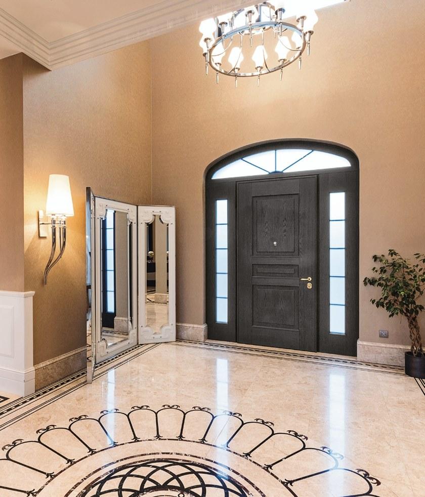 OIKOS VENEZIA Бронированная деревянная входная дверь со стеклянными панелями Evolution sun-id-1432353 - Вид №1