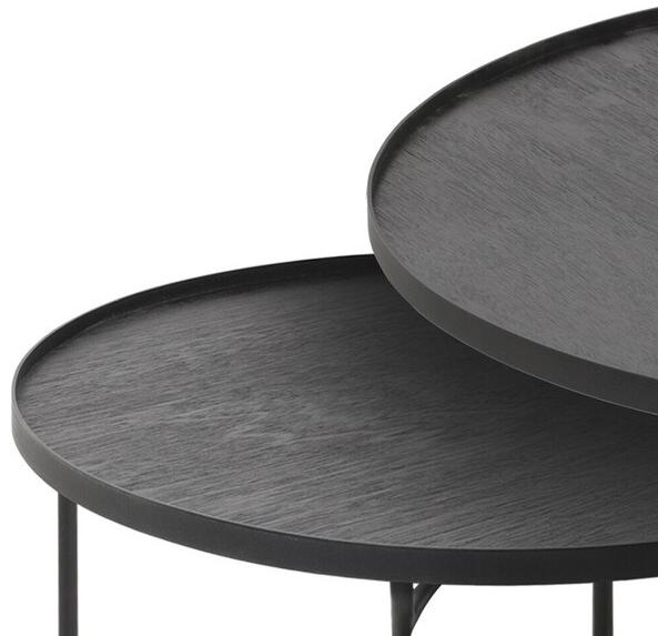 Ethnicraft Круглый деревянный журнальный столик для гостиной  20329, 20726  - Вид №5