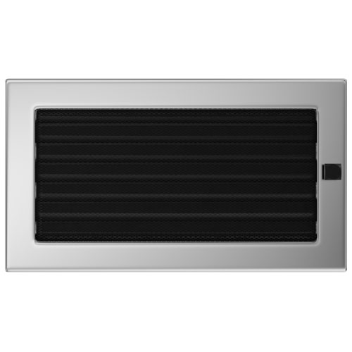 Вентиляционная решетка Kratki 17х30 с жалюзи (никель) 4149 - Вид №1