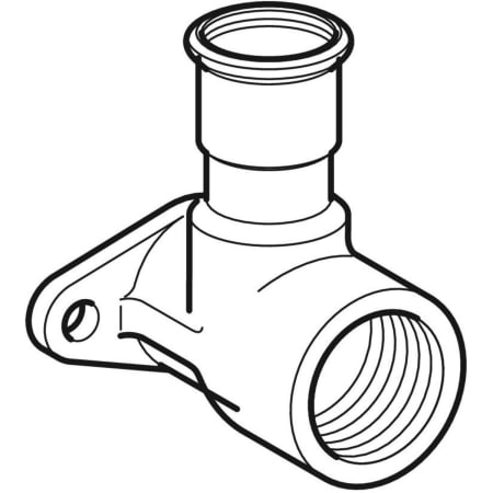 GEBERIT 91097 Водорозетка Geberit Mapress из нержавеющей стали 90°, с уступом, круглое отверстие 50 мм (газ)  - Вид №1