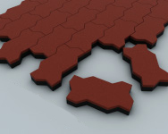 Резиновая брусчатка «волна» 40 EcoSpline