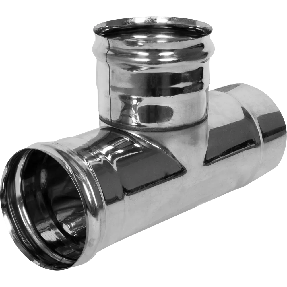 Тройник 90 градусов Ferum 115 мм 0.5 м нержавеющая сталь STLM-2133389 - Вид №1