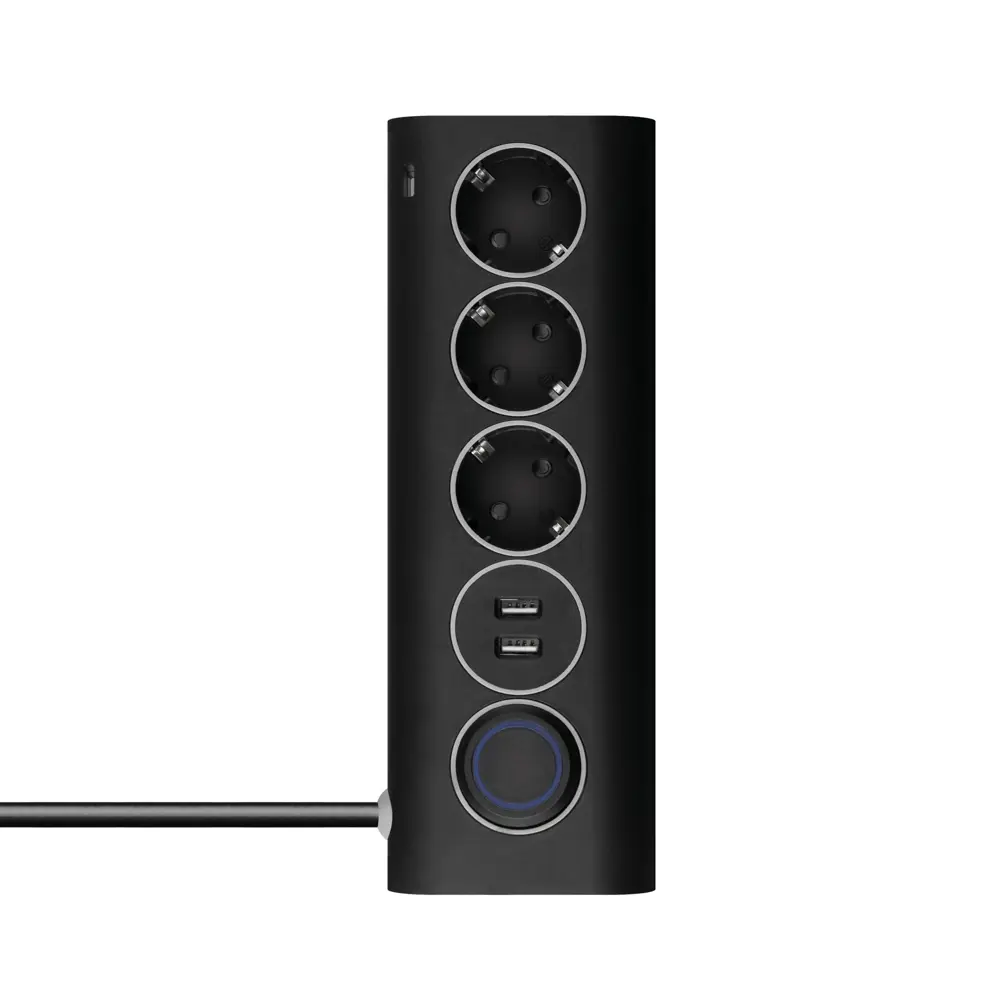Сетевой фильтр Rombica Neo WC3U 3 розетки с заземлением 3x1.5 мм 2 USB 1.5 м 3500 Вт цвет черный 83401441 STLM-2111905 