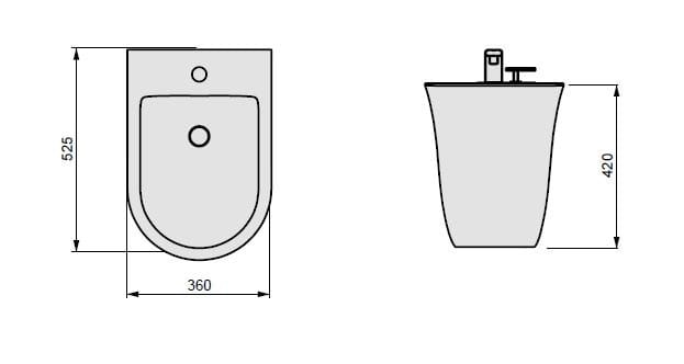 Напольное керамическое биде GSG Ceramic Design Flut ARCH-00006350 - Вид №6