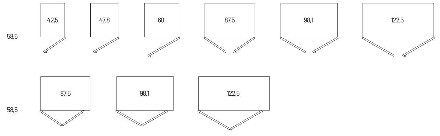 Стеклянная модульная гардеробная Dall'Agnese Wardrobe Collection ARCH-00068665 - Вид №4