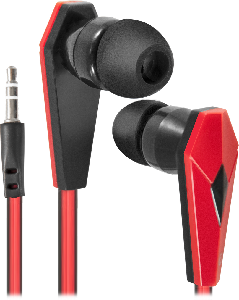 63704 наушники вставки trendy 704 черный + красный Defender Santreyd 