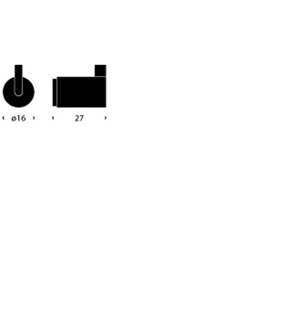 FROST Крючок 6 » 2 шт. отполированный Нержавеющая сталь Полированный хром O1901-1  - Вид №3