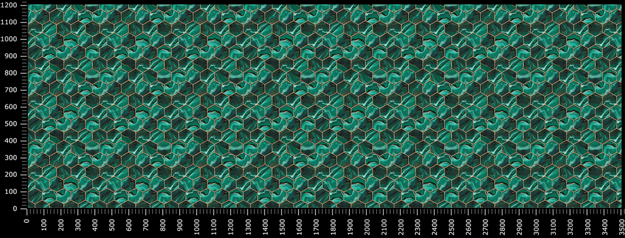 Стеновые панели - Гексагон грин LIGRON LIST118 2256 - Вид №1