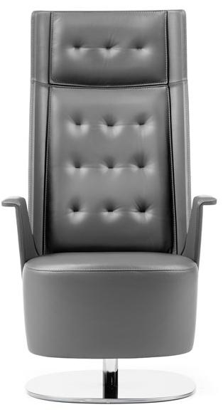 ESTEL GROUP Стеганое кожаное кресло с высокой спинкой Embrasse sun-id-1455398 - Вид №1