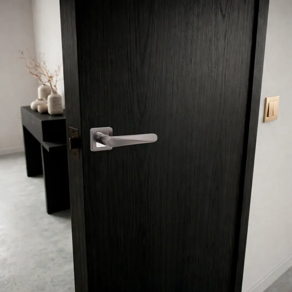 Дверная ручка на розетке Armex H-22114-A без запирания цвет графит STLM-2132775 - Вид №7