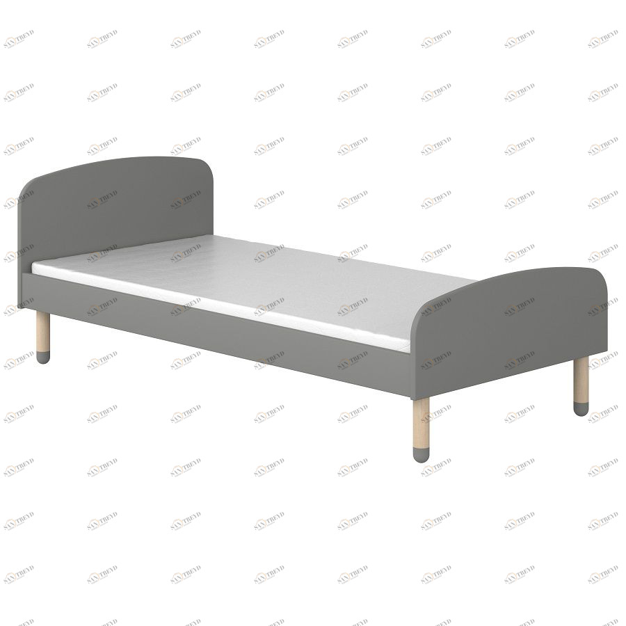 Кровать односпальная Flexa Play, 200 см, серая 801910165
