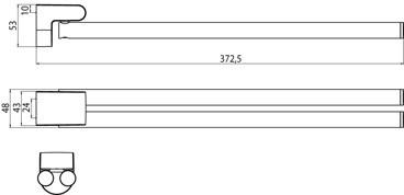 Emco Bad Поворотный металлический держатель для полотенец Mundo sun-id-1401458 - Вид №3