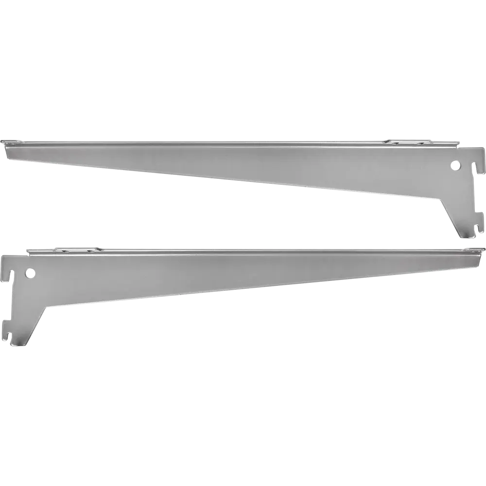 Кронштейны Spaceo для полок 40 см, серебристые, 2 шт - нагрузка 25 кг 89352332 STLM-1080564 - Вид №1