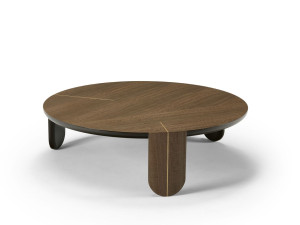 Деревянный круглый журнальный столик