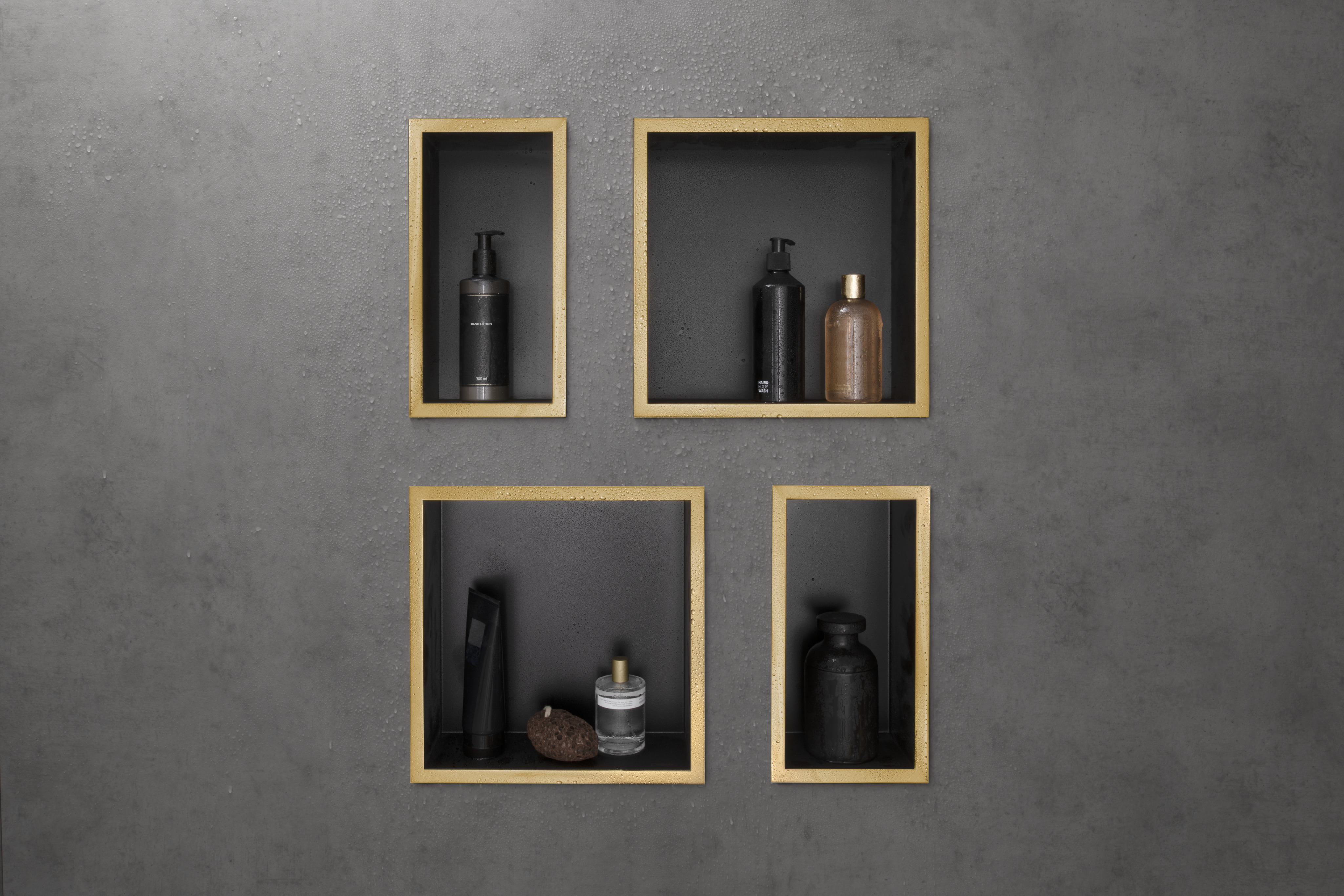 56095990 XtraStoris Individual Стеновая ниша Matt Black с дизайнерской рамкой 300/150/100 Hansgrohe  - Вид №2