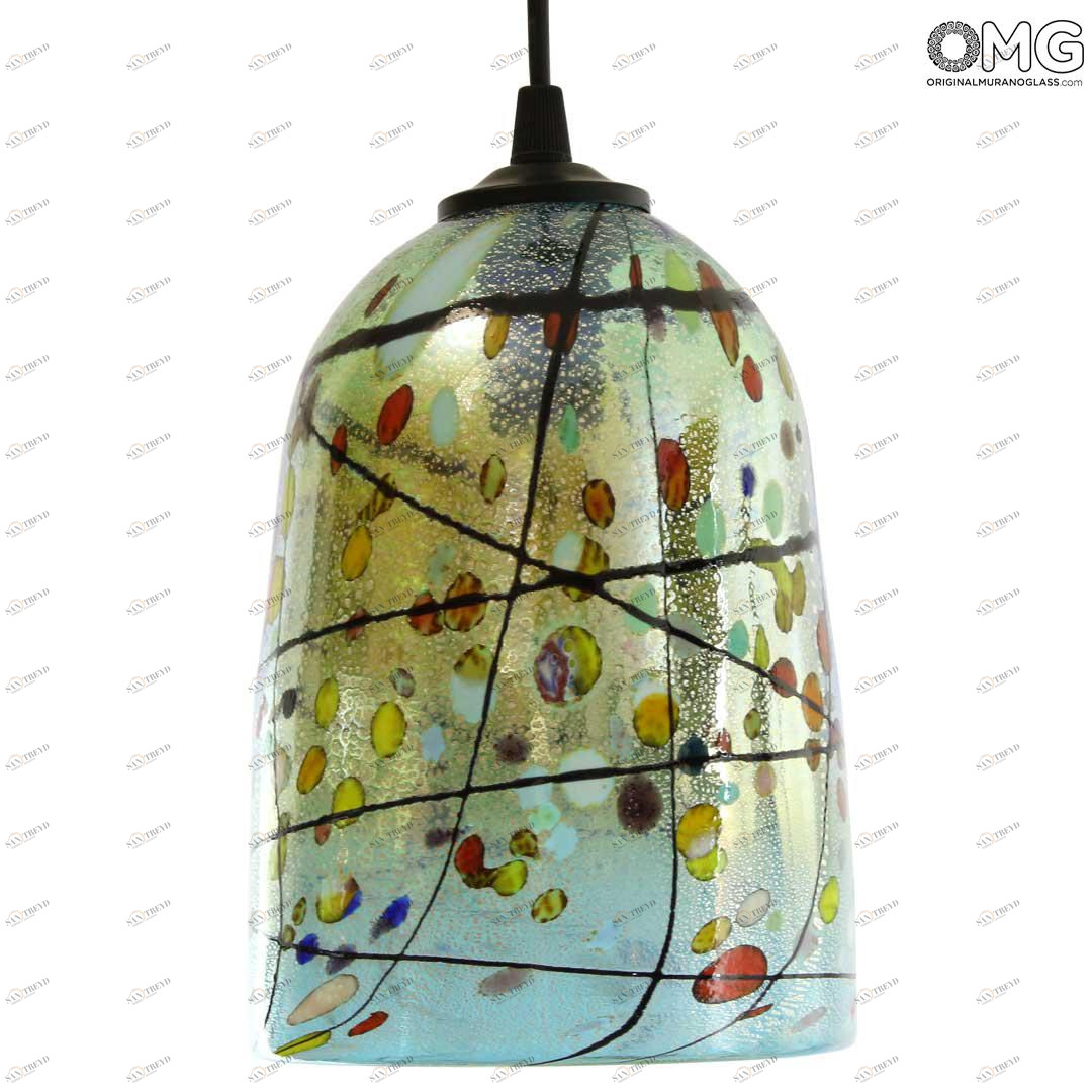 4057 ORIGINALMURANOGLASS Потолочный светильник Миро лазурный - муранское стекло OMG 12 см 