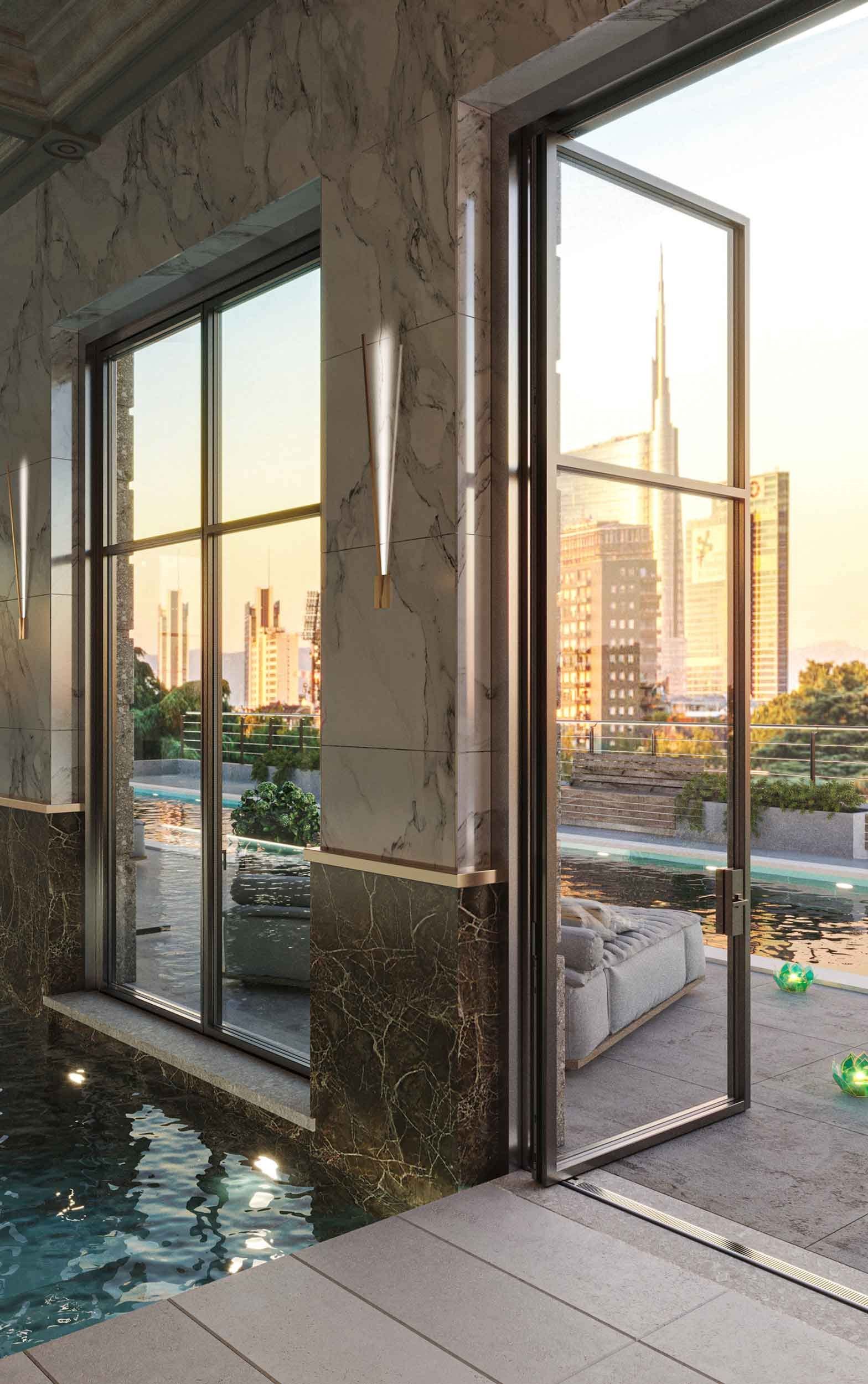 Металлическая поворотная оконная дверь Carminati Skyline System ARCH-00104451 - Вид №1