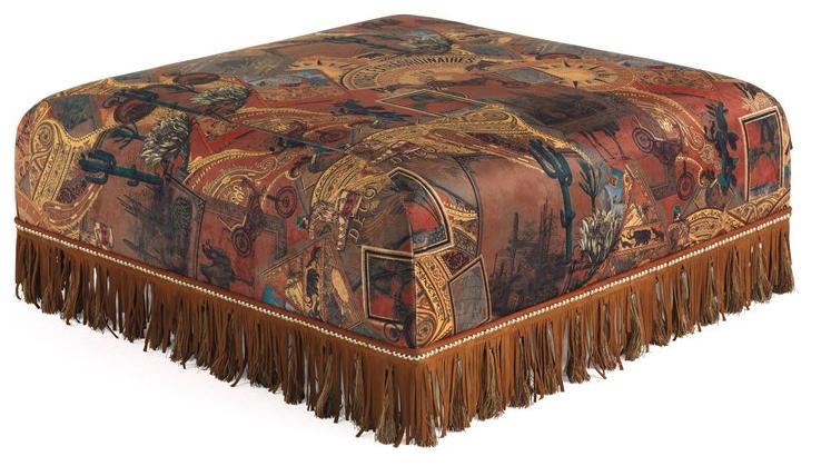 ETRO Home Interiors Пуф из квадратной ткани с обивкой Mauritania E.mau.222.a - Вид №1