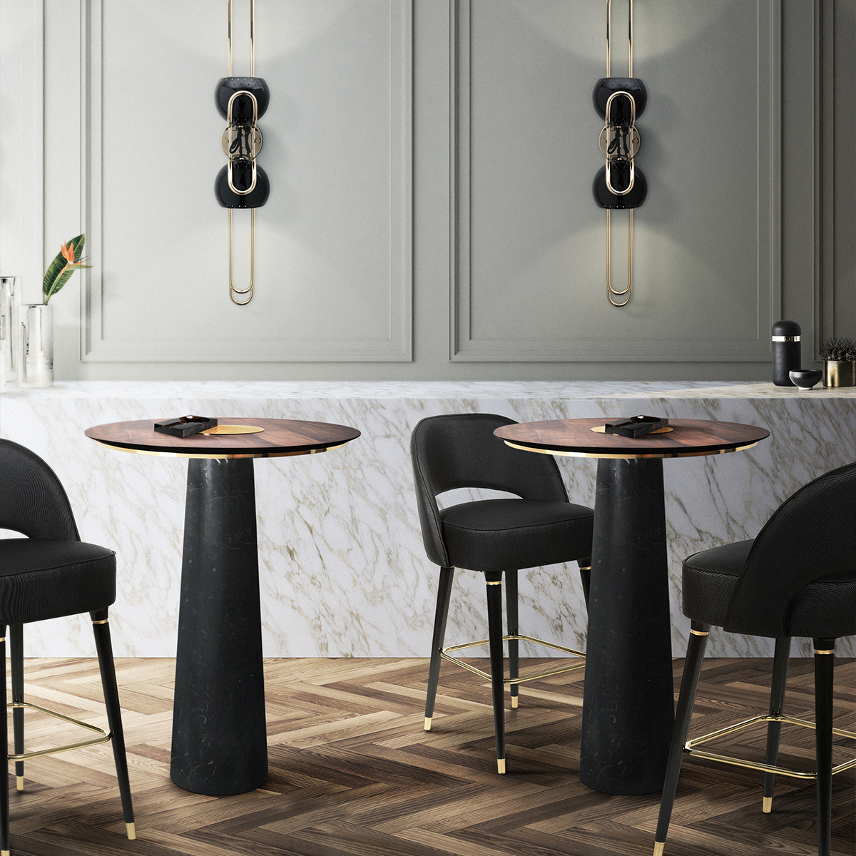 Барные стулья и табуреты Collins Bar Chair Covethouse ESSENTIAL HOME  - Вид №1