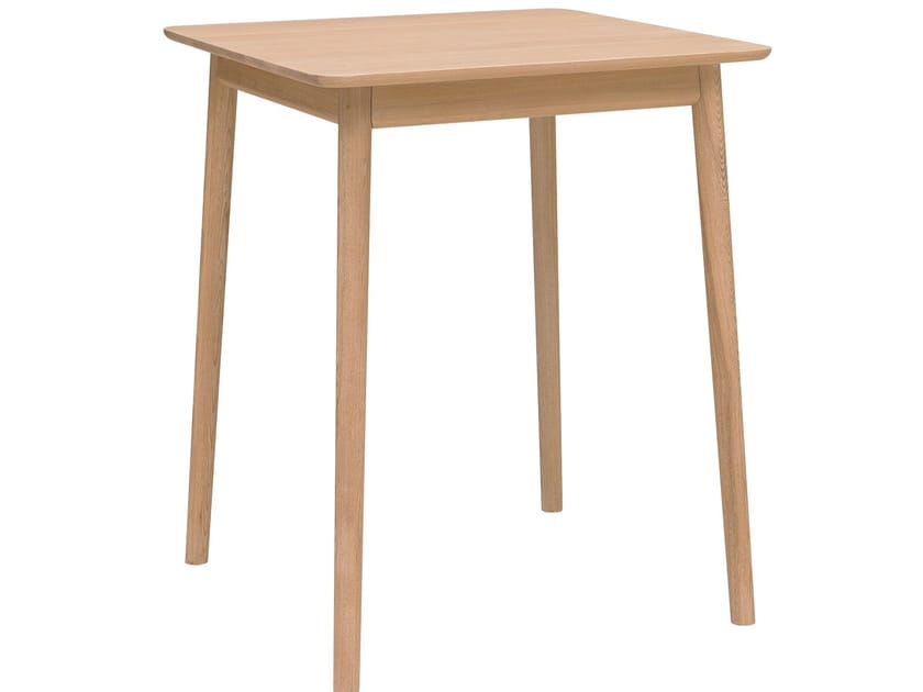 Высокий квадратный стол из белого промасленного дуба Hans K ZigZag ARCH-00012176