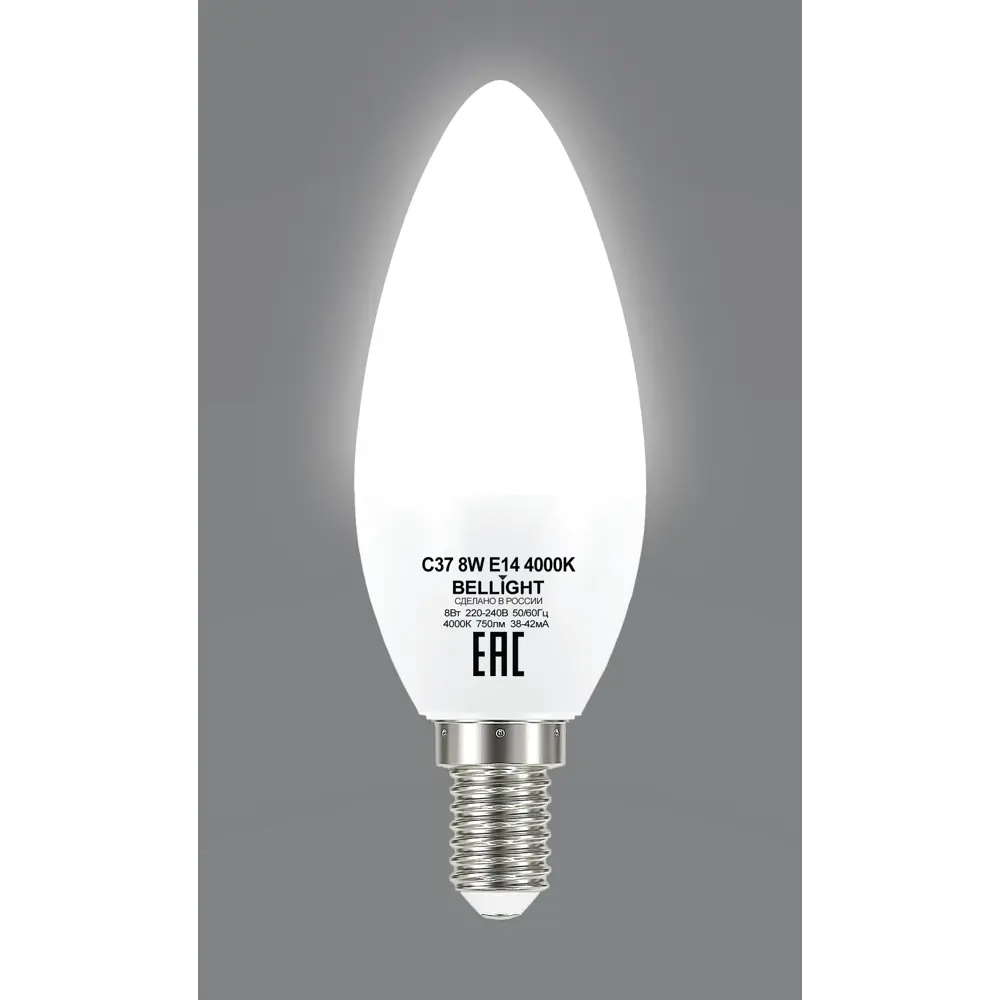 BELLIGHT LED-лампа E14 свеча 8Вт 750лм нейтральный белый 86170885 STLM-0066665 - Вид №2