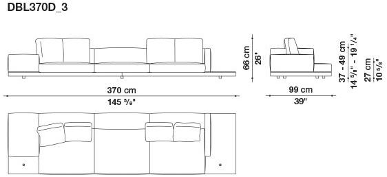 B&B Italia Кожаный диван Dock sun-id-1441060 - Вид №13